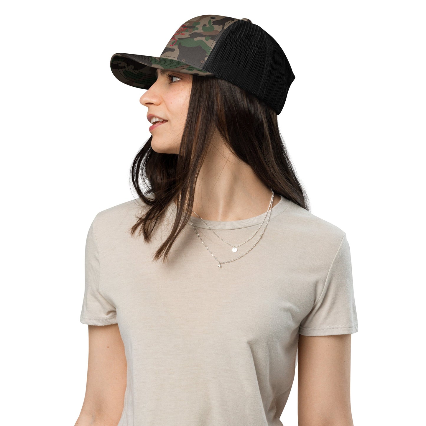 Kiss me and show Me Camouflage trucker hat - My Store