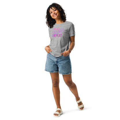 I read, I Sleep, I Repeat Women's Relaxed T-Shirt