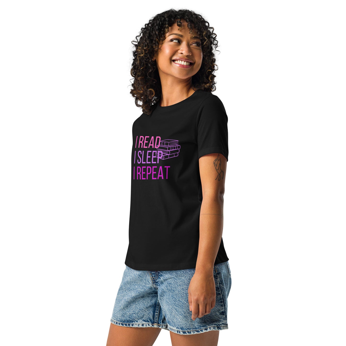 I read, I Sleep, I Repeat Women's Relaxed T-Shirt