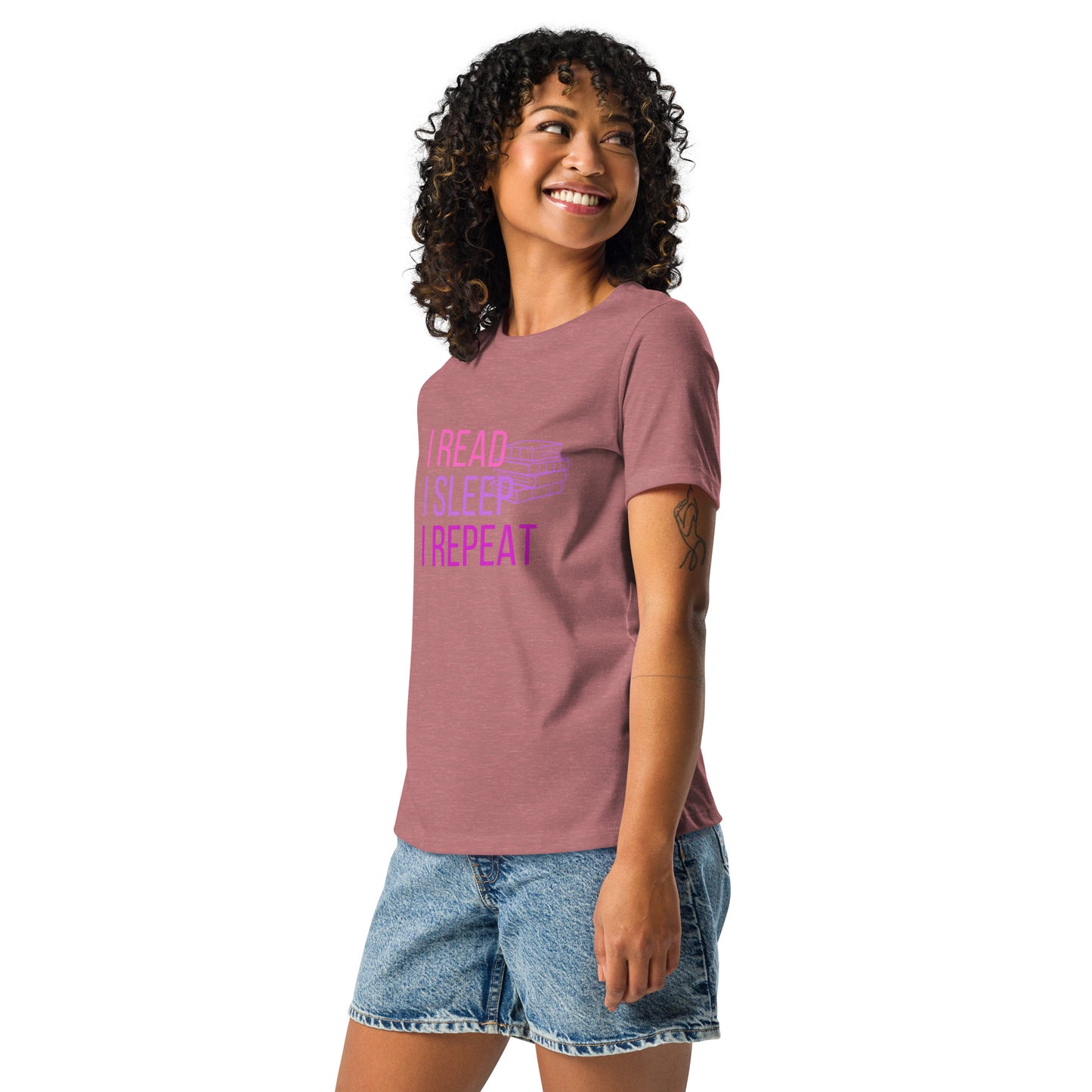 I read, I Sleep, I Repeat Women's Relaxed T-Shirt