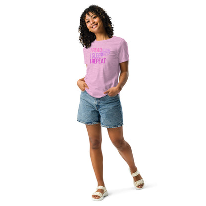 I read, I Sleep, I Repeat Women's Relaxed T-Shirt