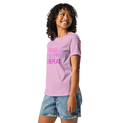 I read, I Sleep, I Repeat Women's Relaxed T-Shirt