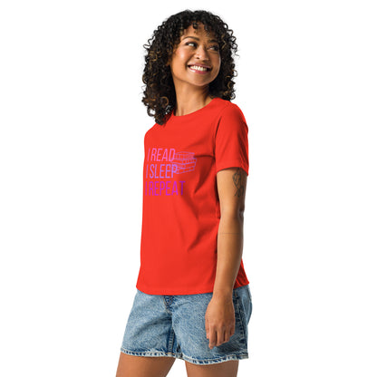 I read, I Sleep, I Repeat Women's Relaxed T-Shirt